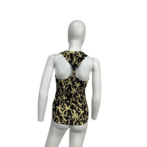 Nanushka 'Safea' Black Twist-Back Printed Jersey Tank Size M - Picture 3 of 4